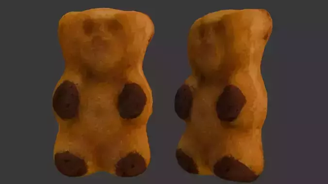 Chocolate Chip Teddy Bear Cake 3D Scan