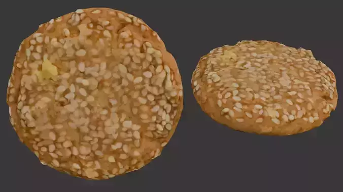 Sesame Seed Cookie 3D Scan