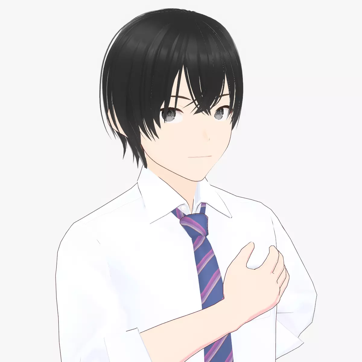 Japanese Anime High School Boy NPC Hayato - Unity UE GameReady Low-poly 3D model
