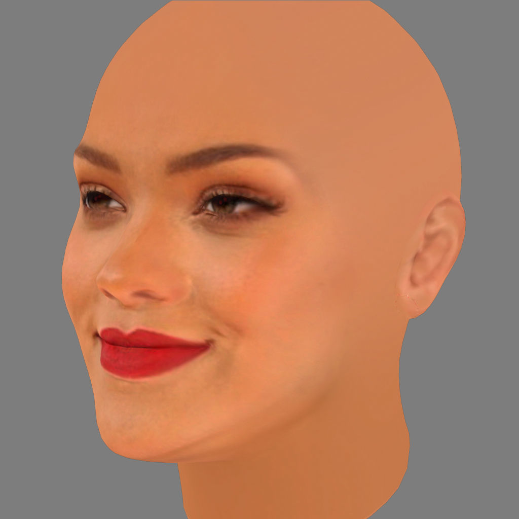 Rihanna Low-poly 3D model_1