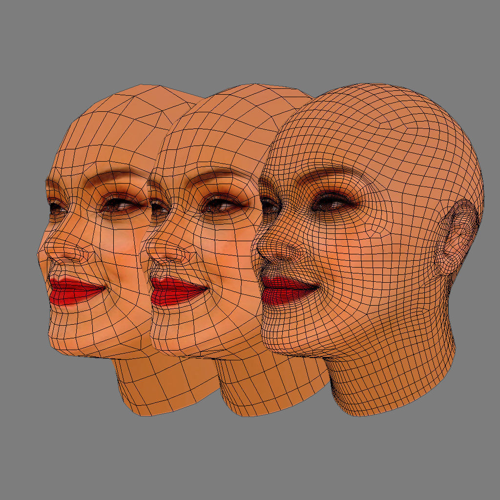 Rihanna Low-poly 3D model_3