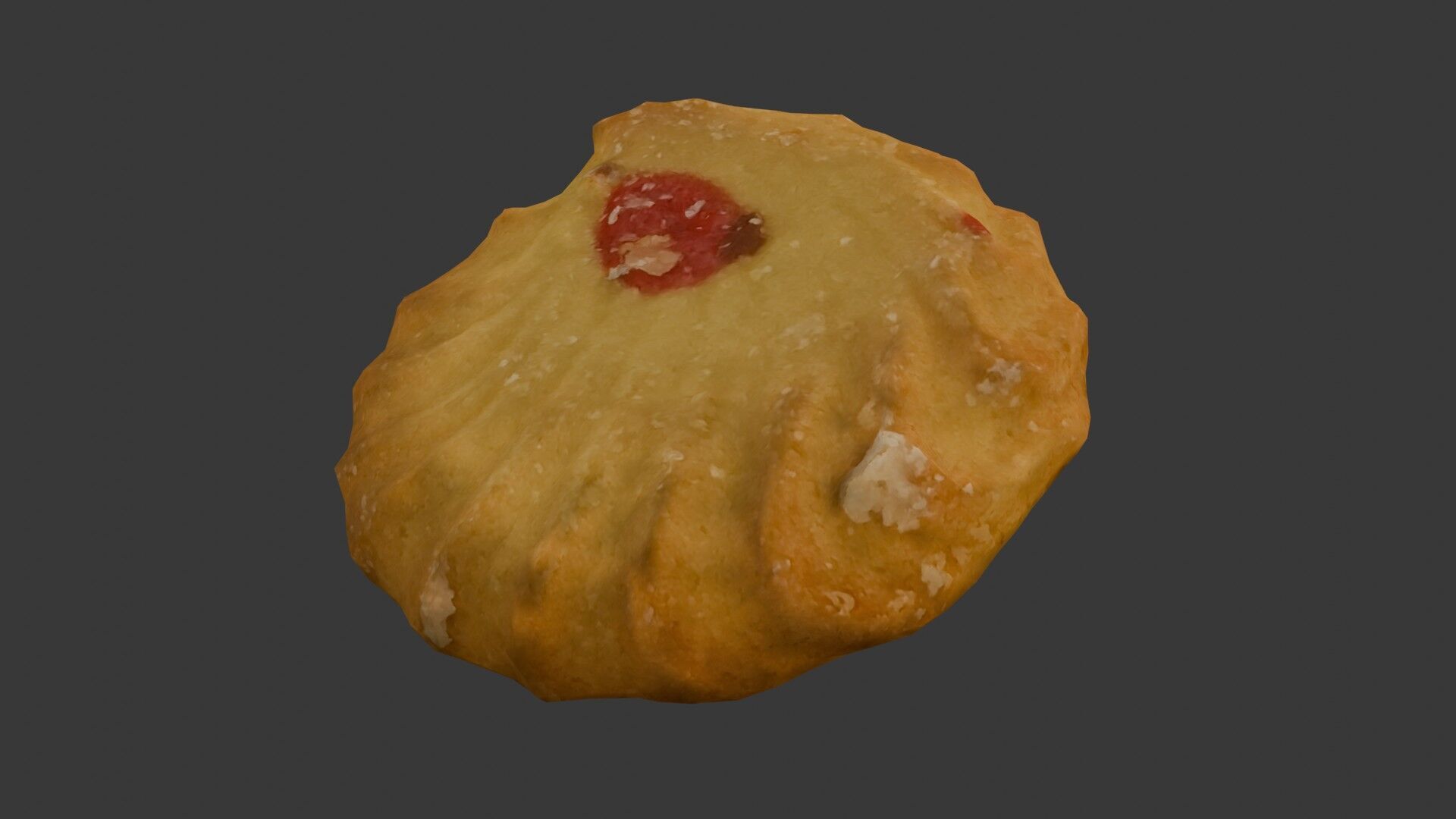 3D Scan of a Butter Cookie with Jam Center Low-poly 3D model_6