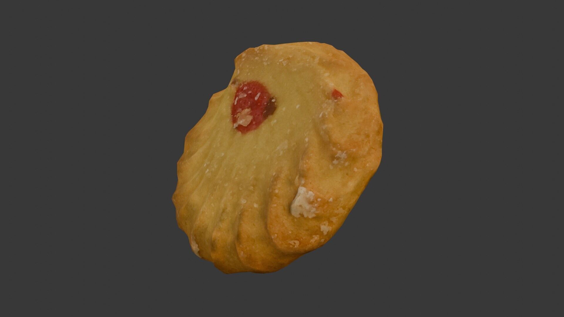 3D Scan of a Butter Cookie with Jam Center Low-poly 3D model_5