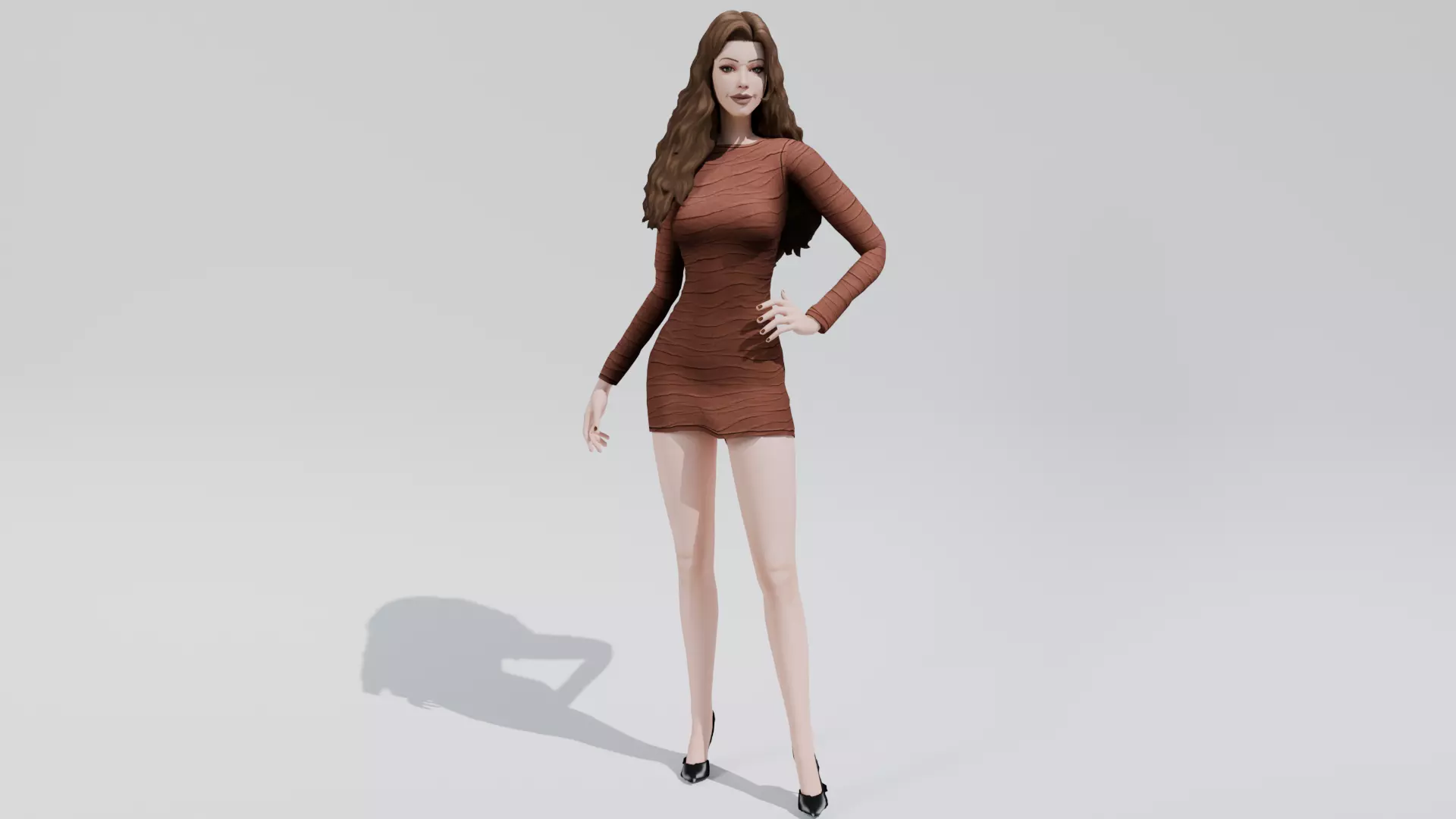 Rigged 3D Model - Adult Woman - Katie Free 3D model