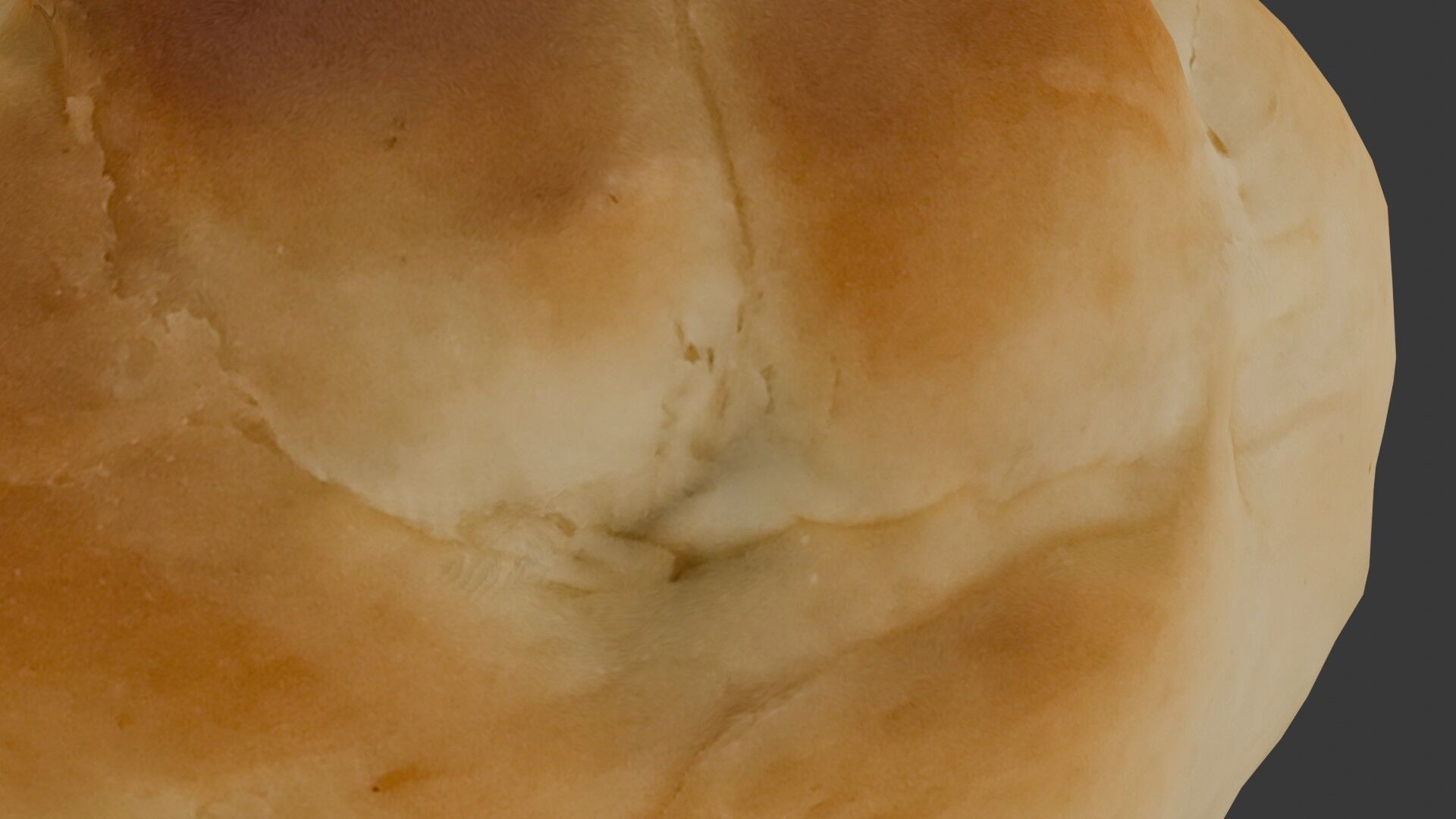 Bread Roll Scan Low-poly 3D model_3