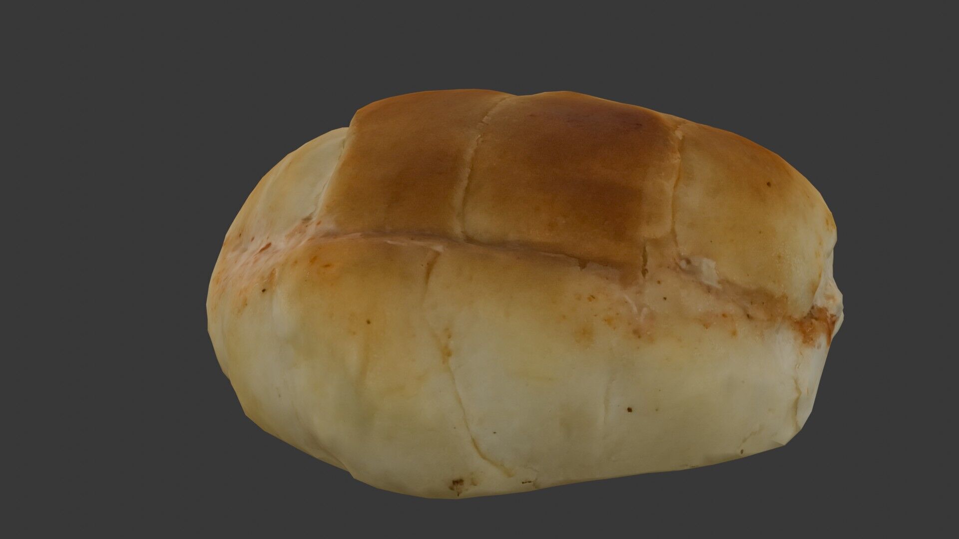 Bread Roll Scan Low-poly 3D model_5