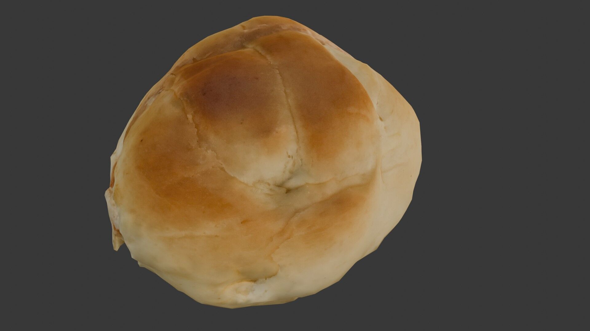 Bread Roll Scan Low-poly 3D model_1