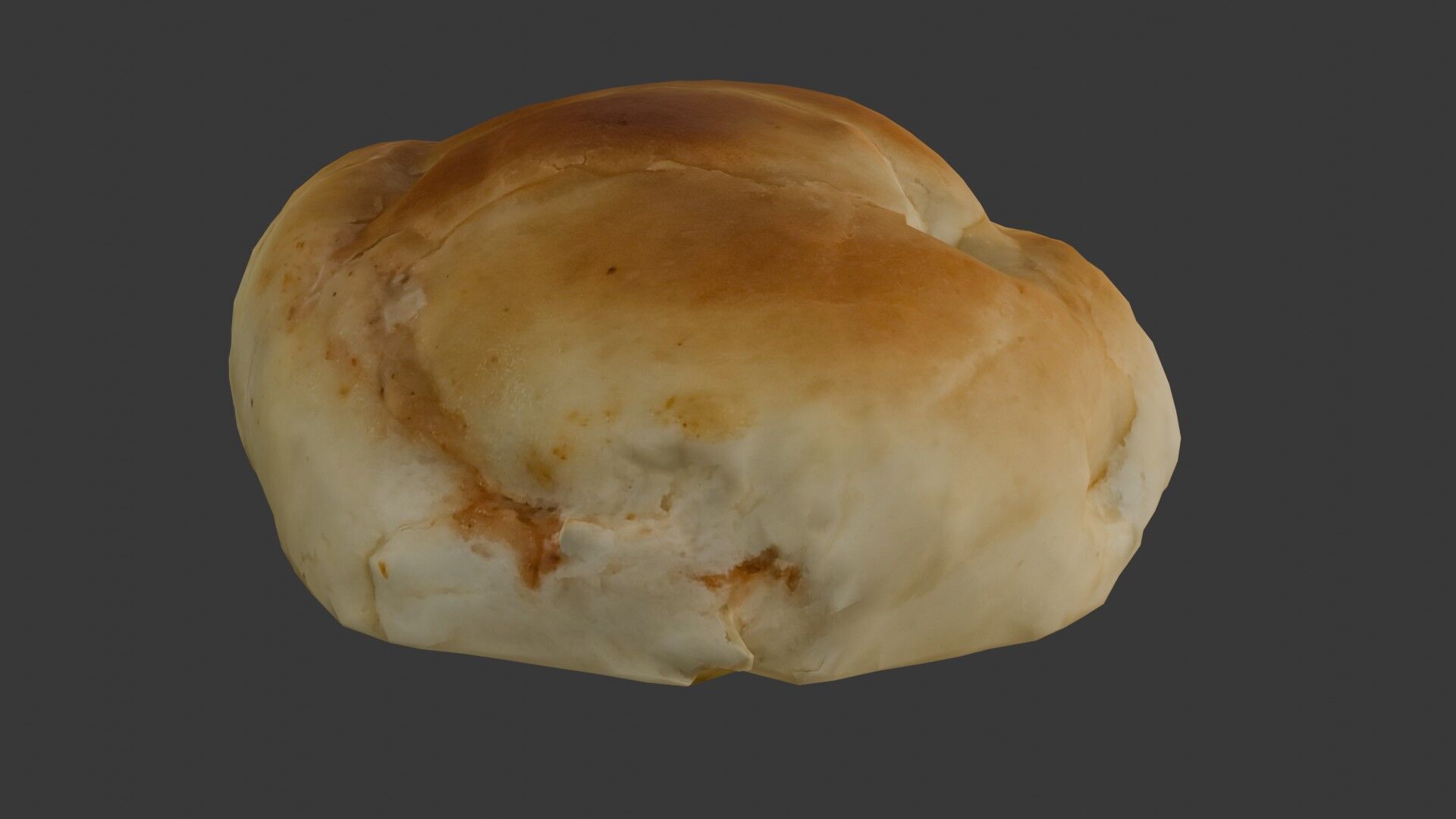 Bread Roll Scan Low-poly 3D model_4