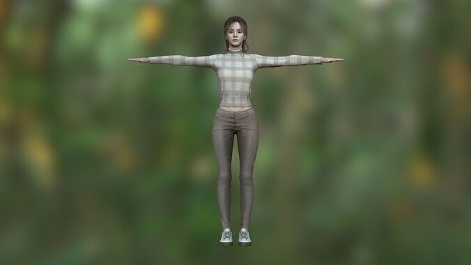 crowd sets Low-poly 3D model