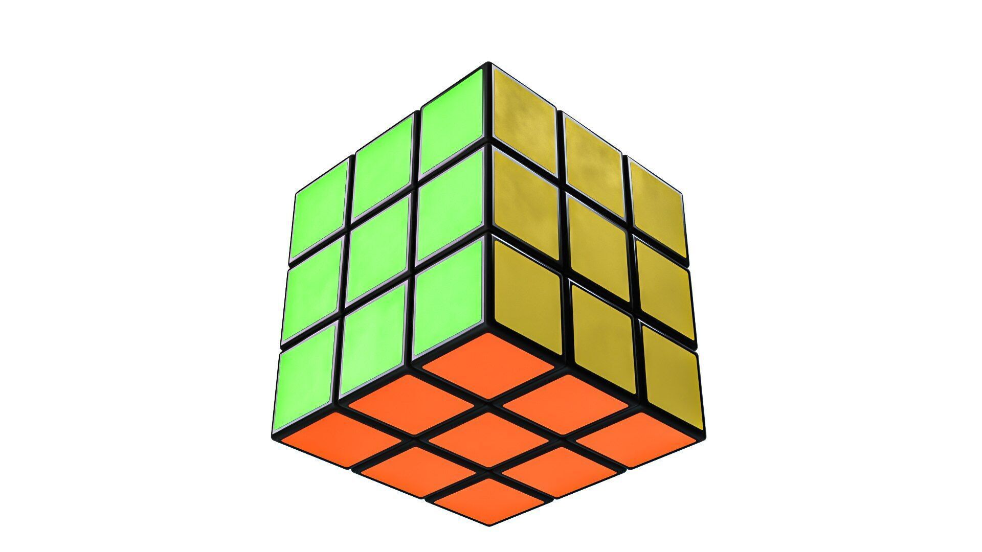 Rubiks Low-poly 3D model_3