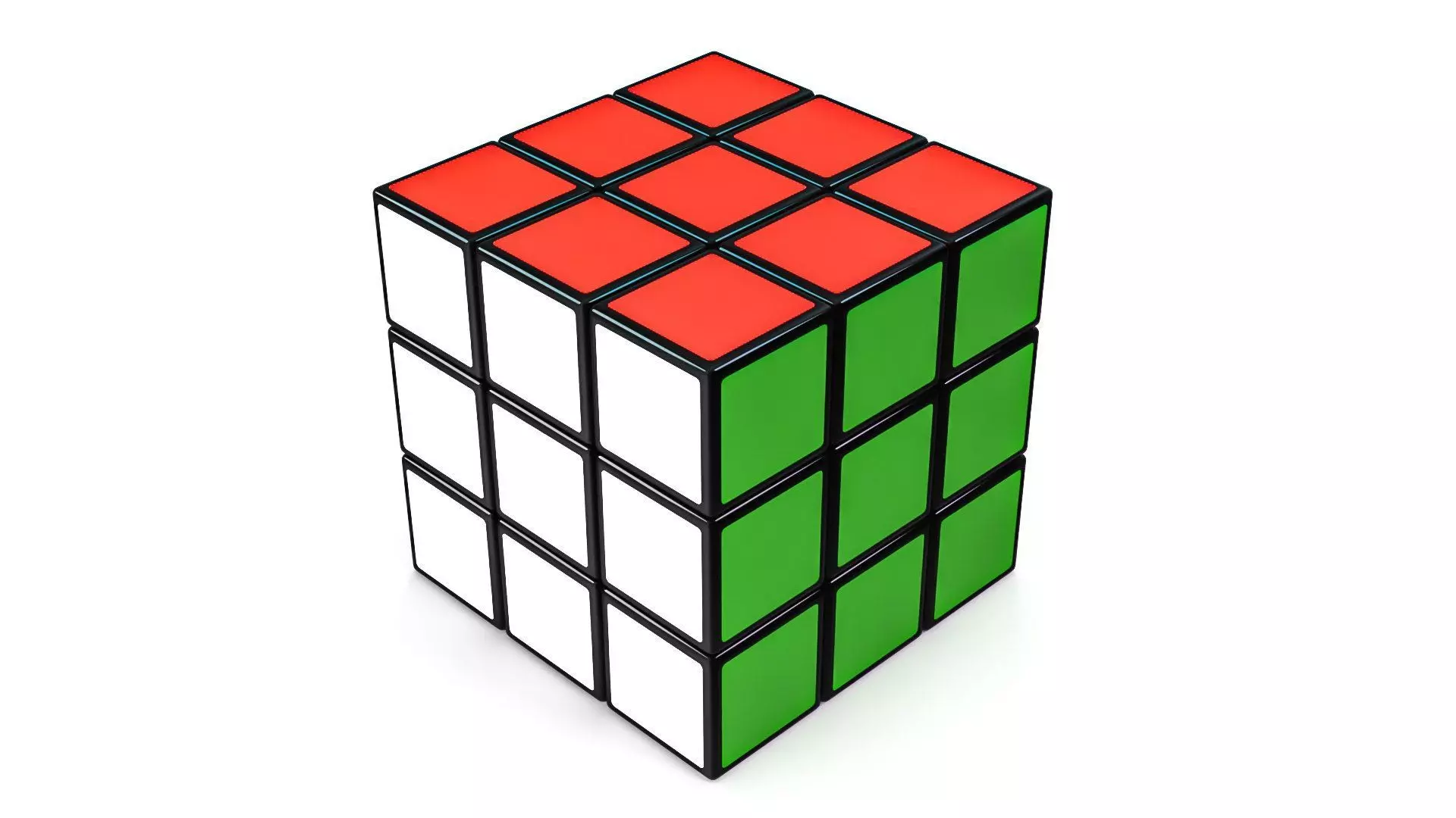 Rubiks Low-poly 3D model_0