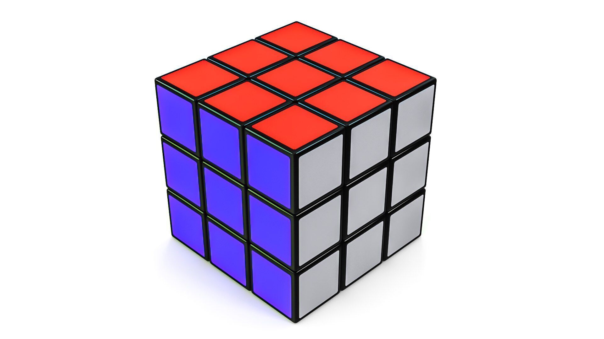 Rubiks Low-poly 3D model_1