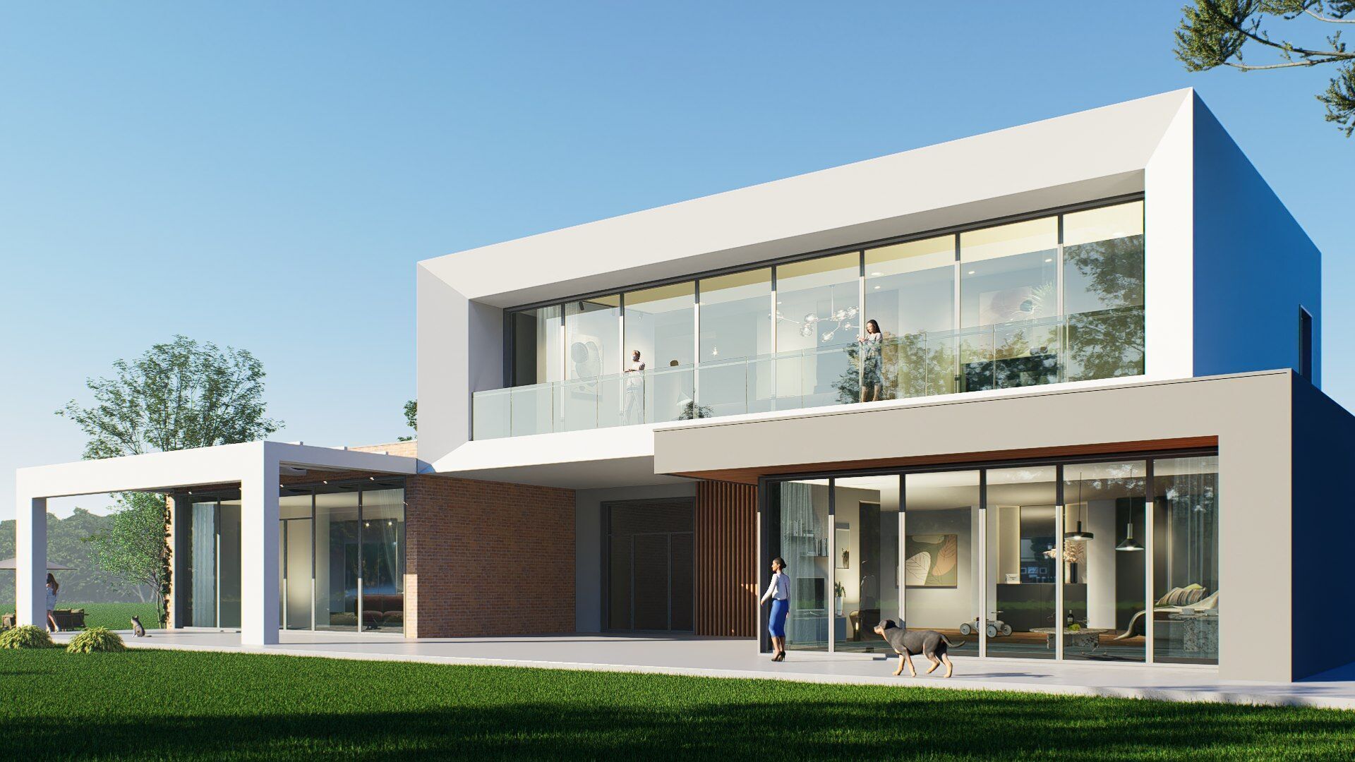 villa Low-poly 3D model_4