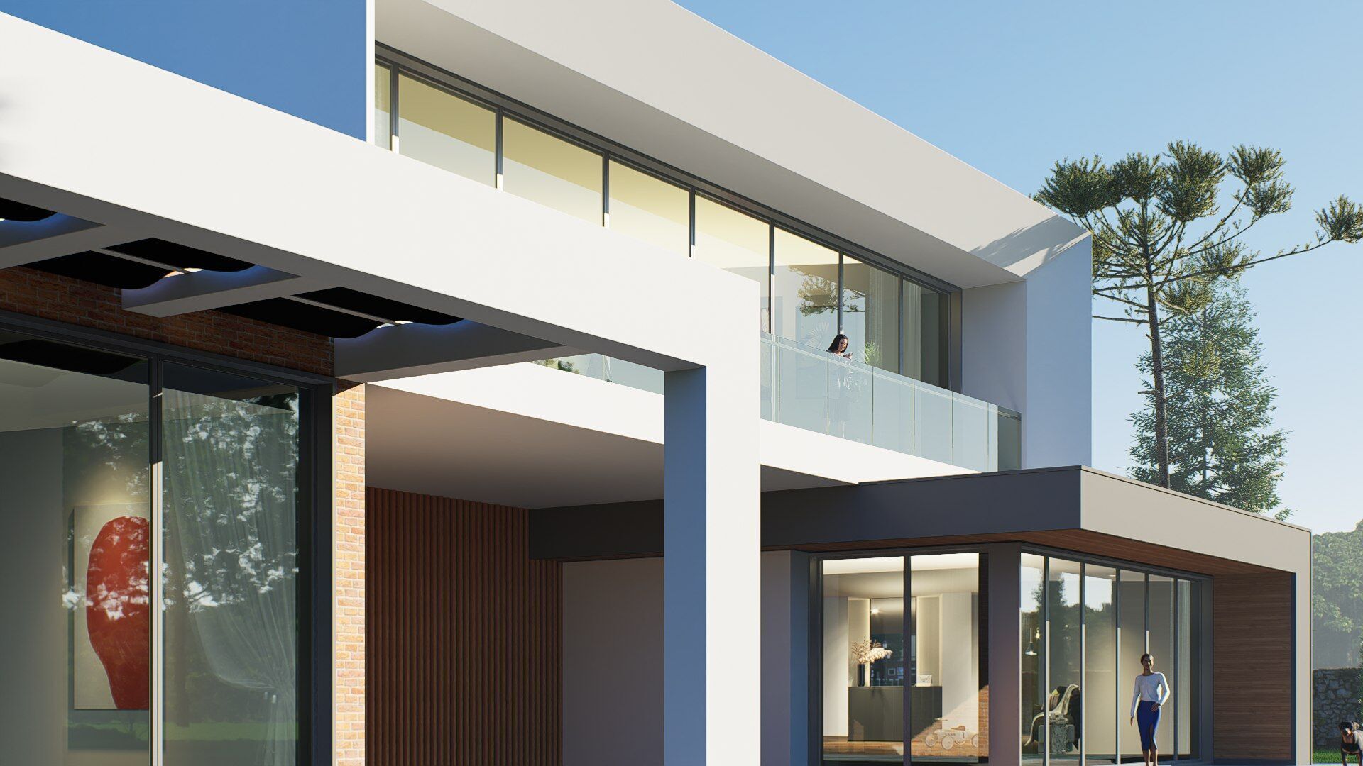 villa Low-poly 3D model_6