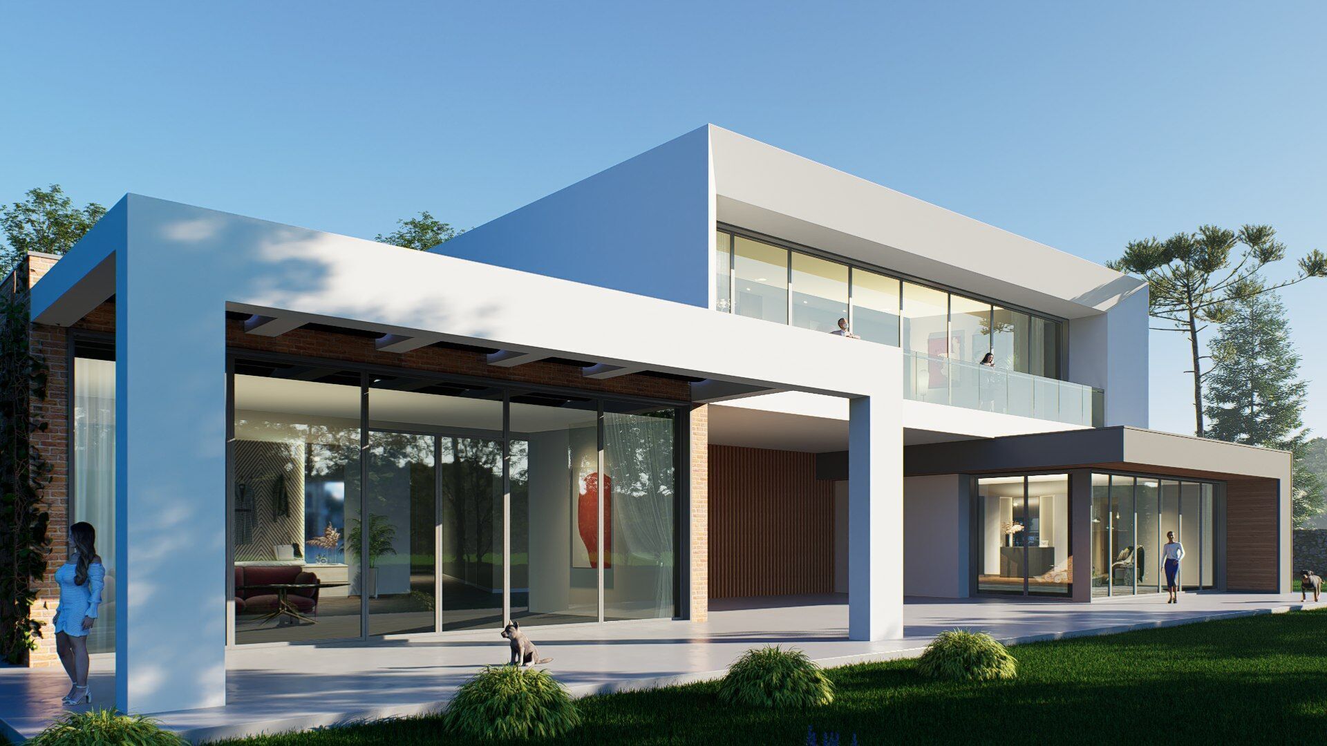 villa Low-poly 3D model_2