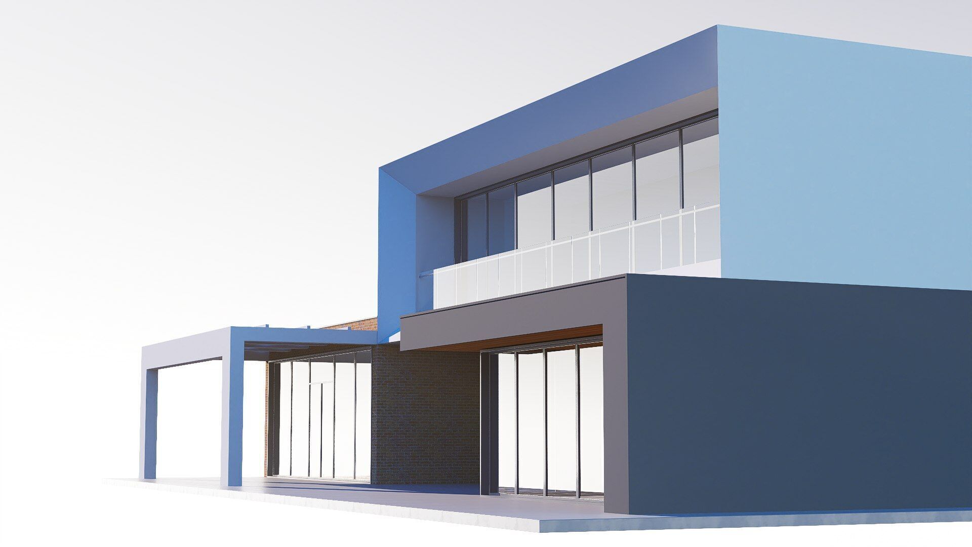 villa Low-poly 3D model_8