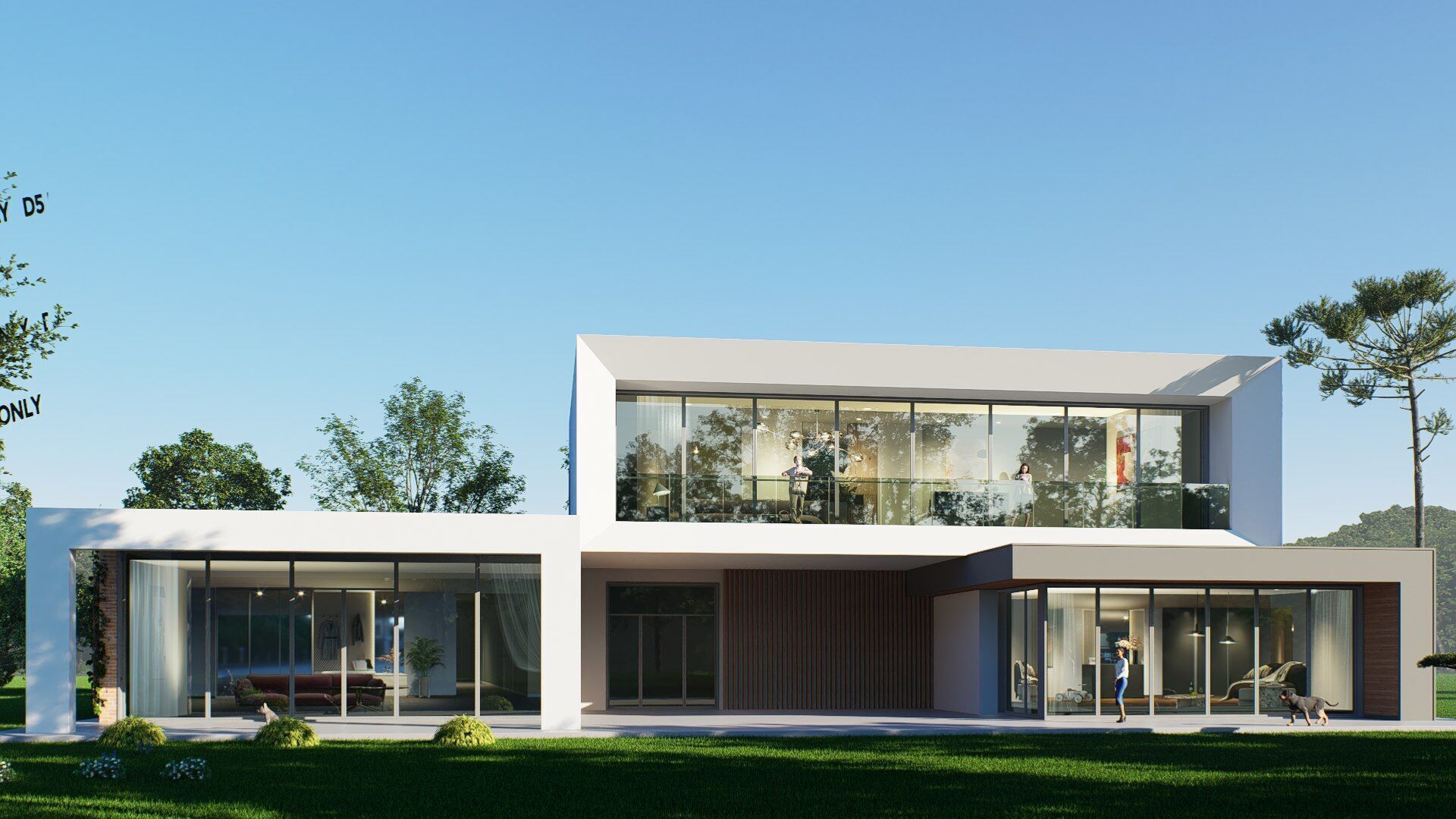 villa Low-poly 3D model_3