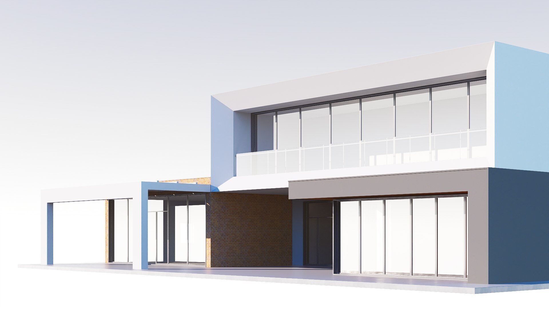 villa Low-poly 3D model_10