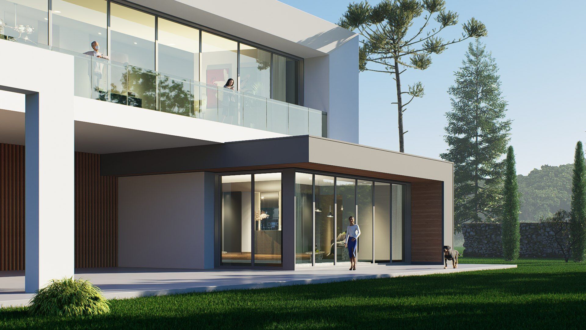 villa Low-poly 3D model_5