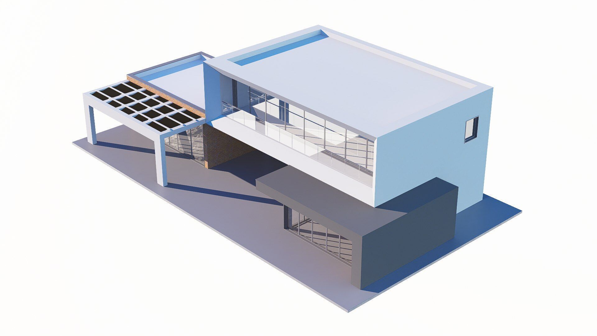 villa Low-poly 3D model_9