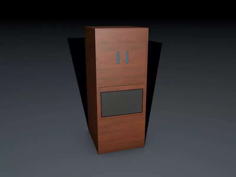 Bar-fridge wooden cabinet Free 3D model