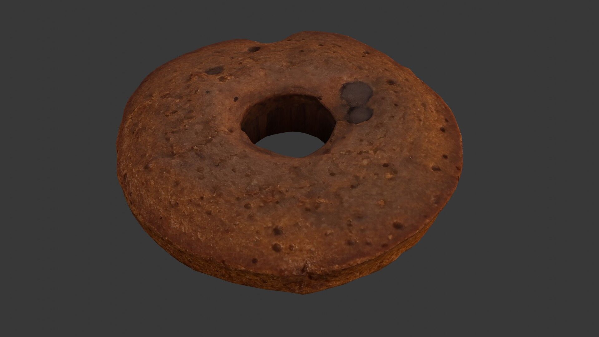 Chocolate Chip Bagel Scan Low-poly 3D model_1