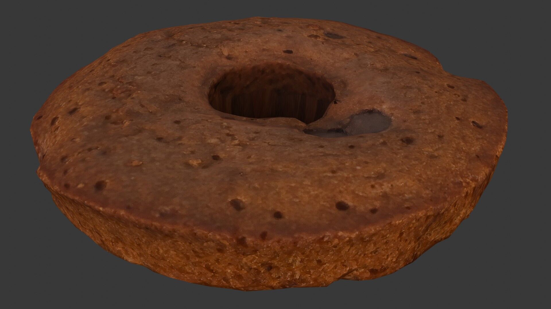 Chocolate Chip Bagel Scan Low-poly 3D model_6