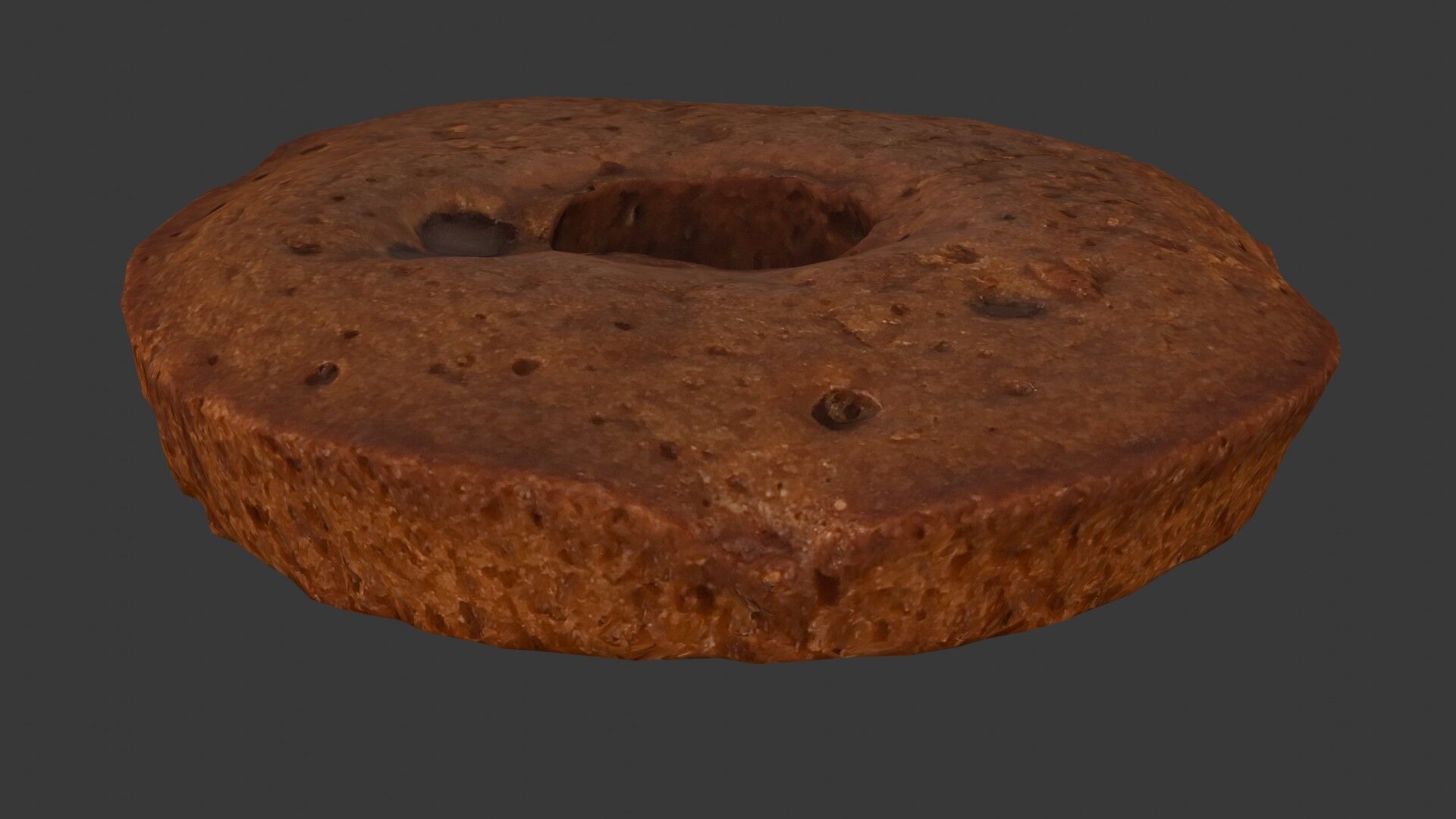 Chocolate Chip Bagel Scan Low-poly 3D model_7