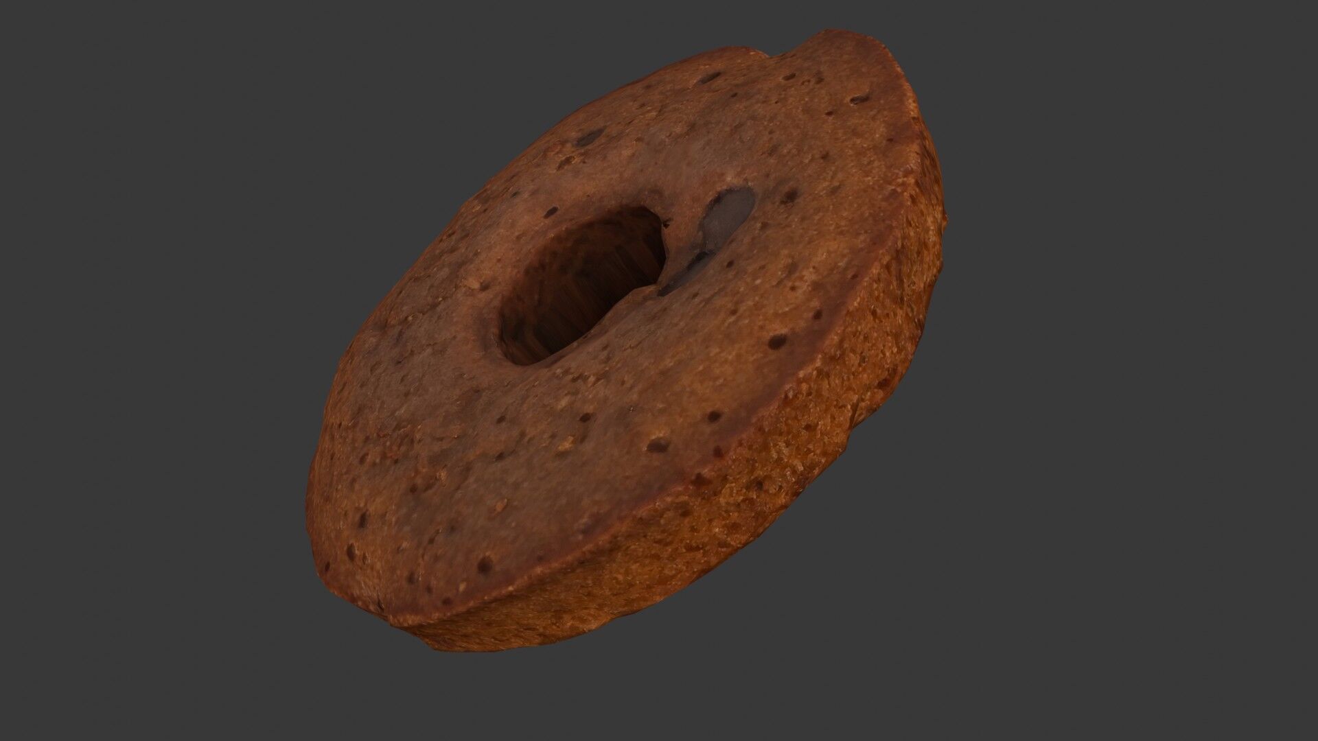 Chocolate Chip Bagel Scan Low-poly 3D model_5