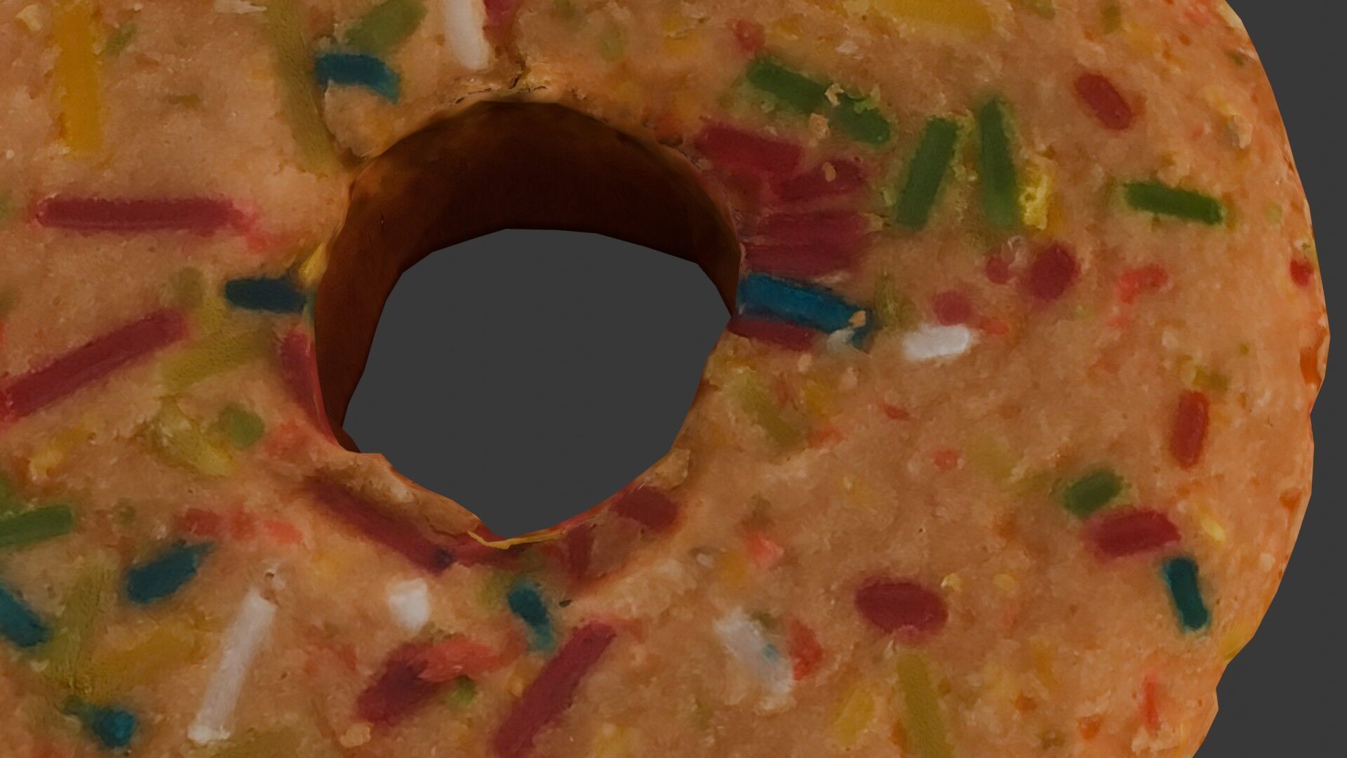 Sprinkle Donut Scan Low-poly 3D model_3