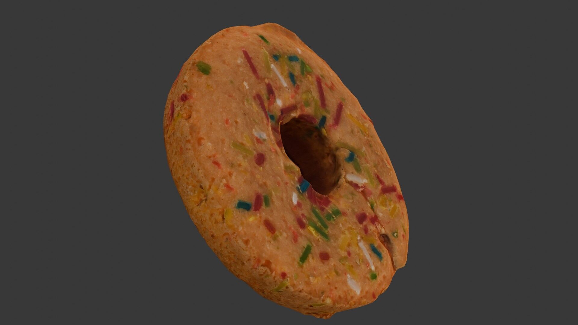 Sprinkle Donut Scan Low-poly 3D model_7