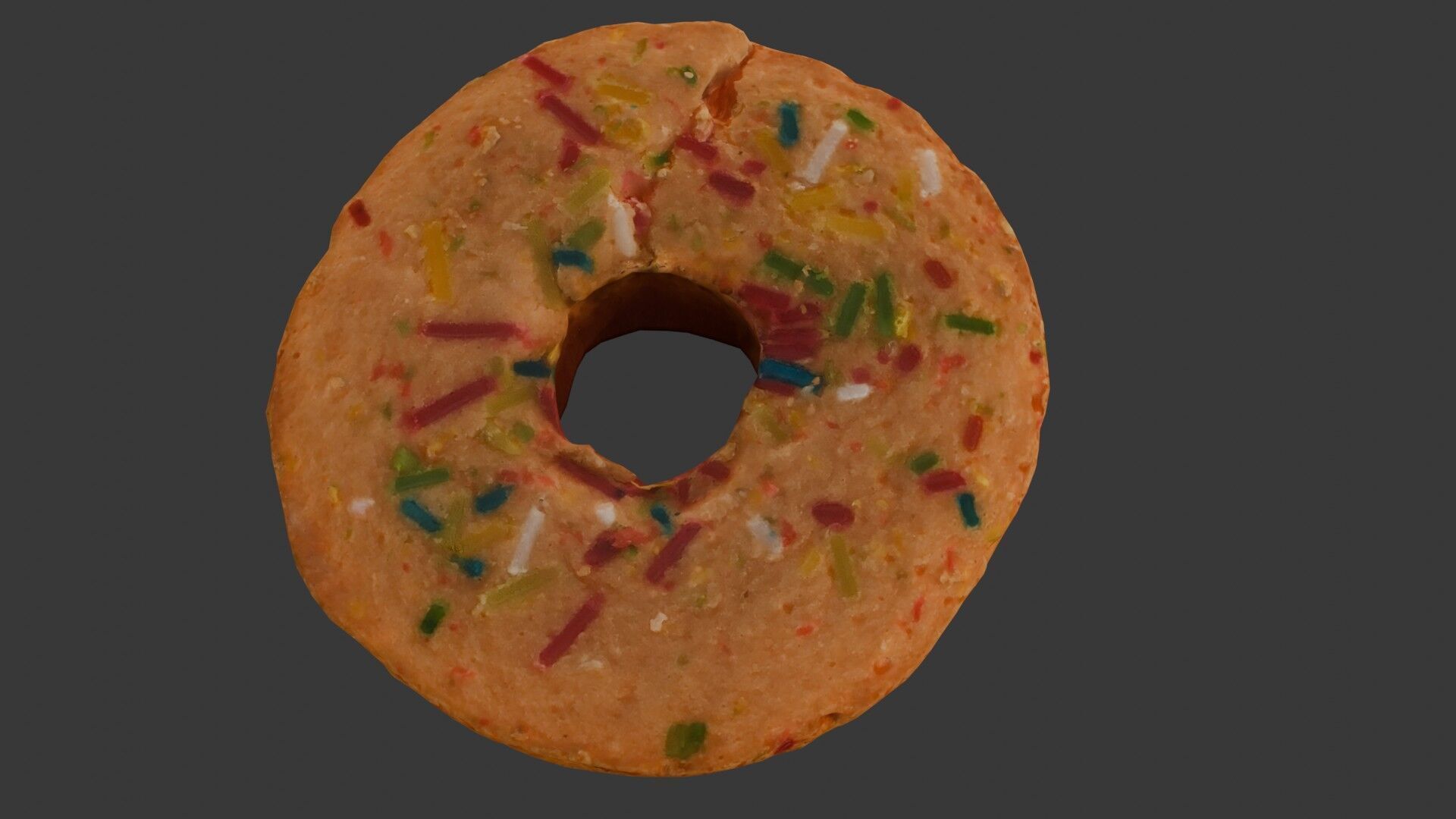 Sprinkle Donut Scan Low-poly 3D model_1