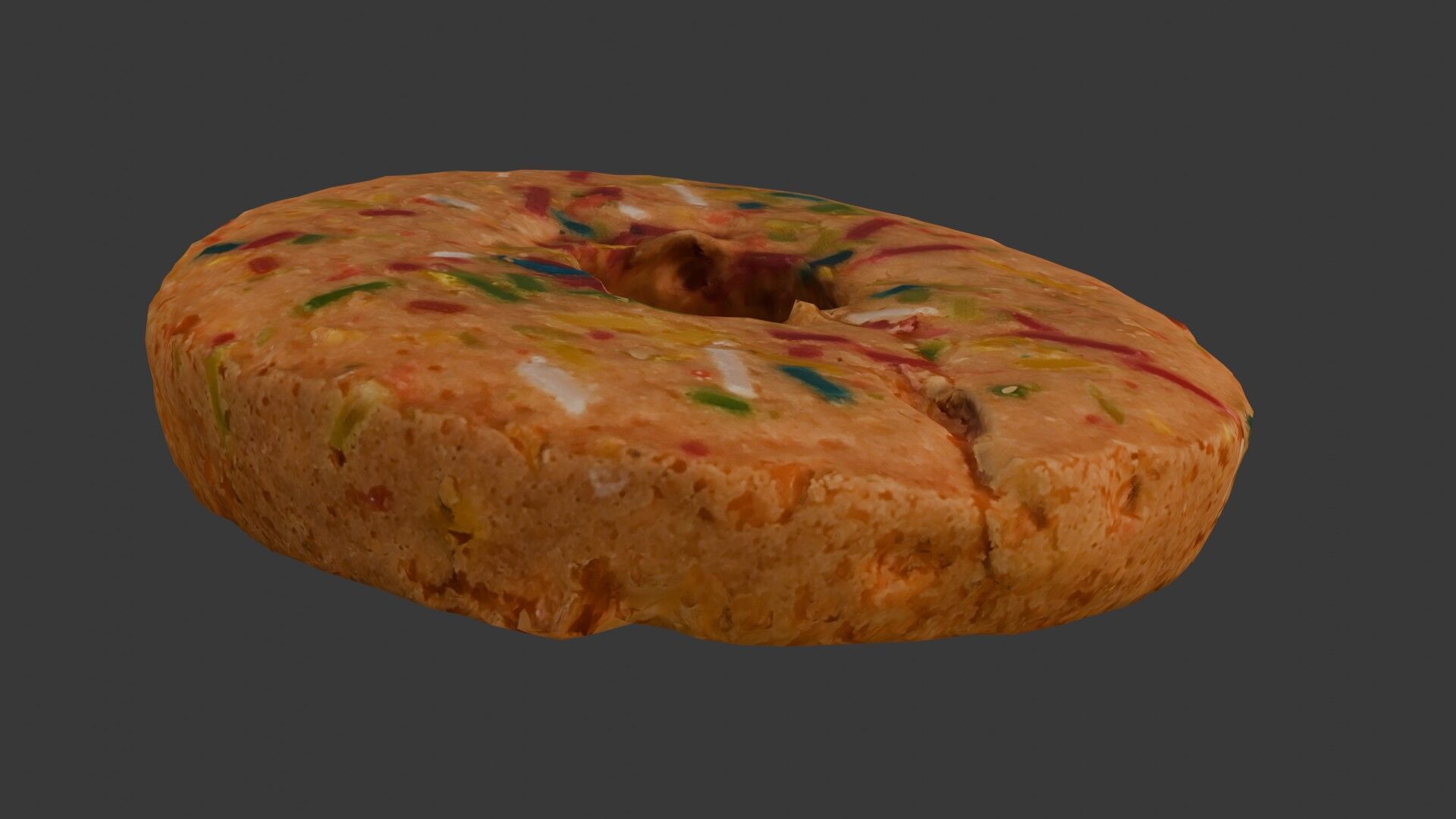 Sprinkle Donut Scan Low-poly 3D model_6
