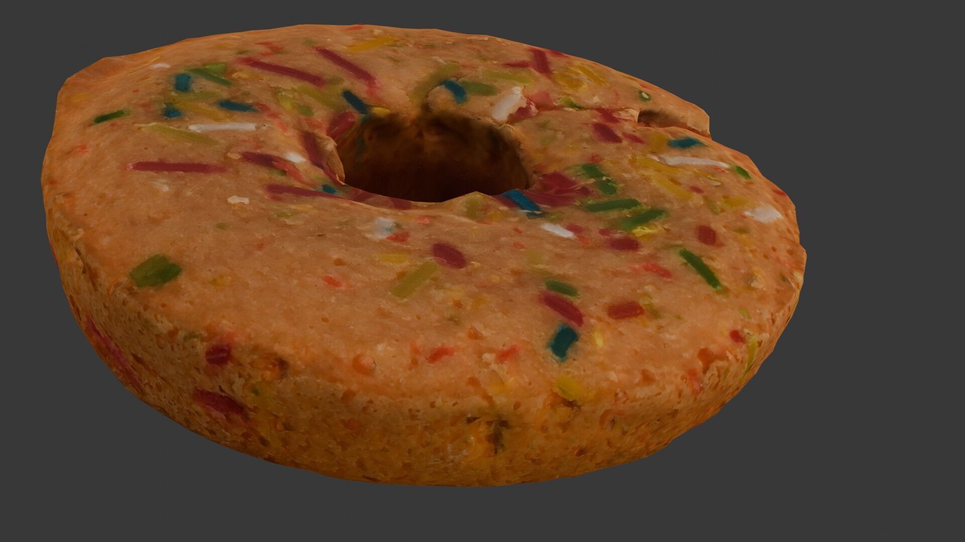 Sprinkle Donut Scan Low-poly 3D model_5