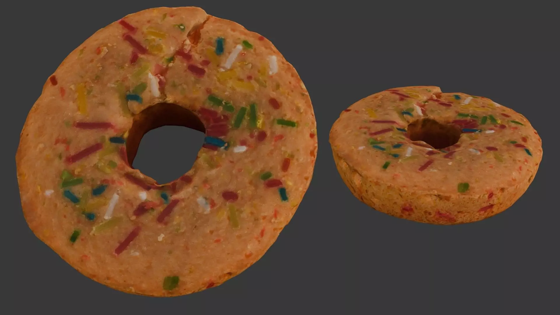 Sprinkle Donut Scan Low-poly 3D model_0