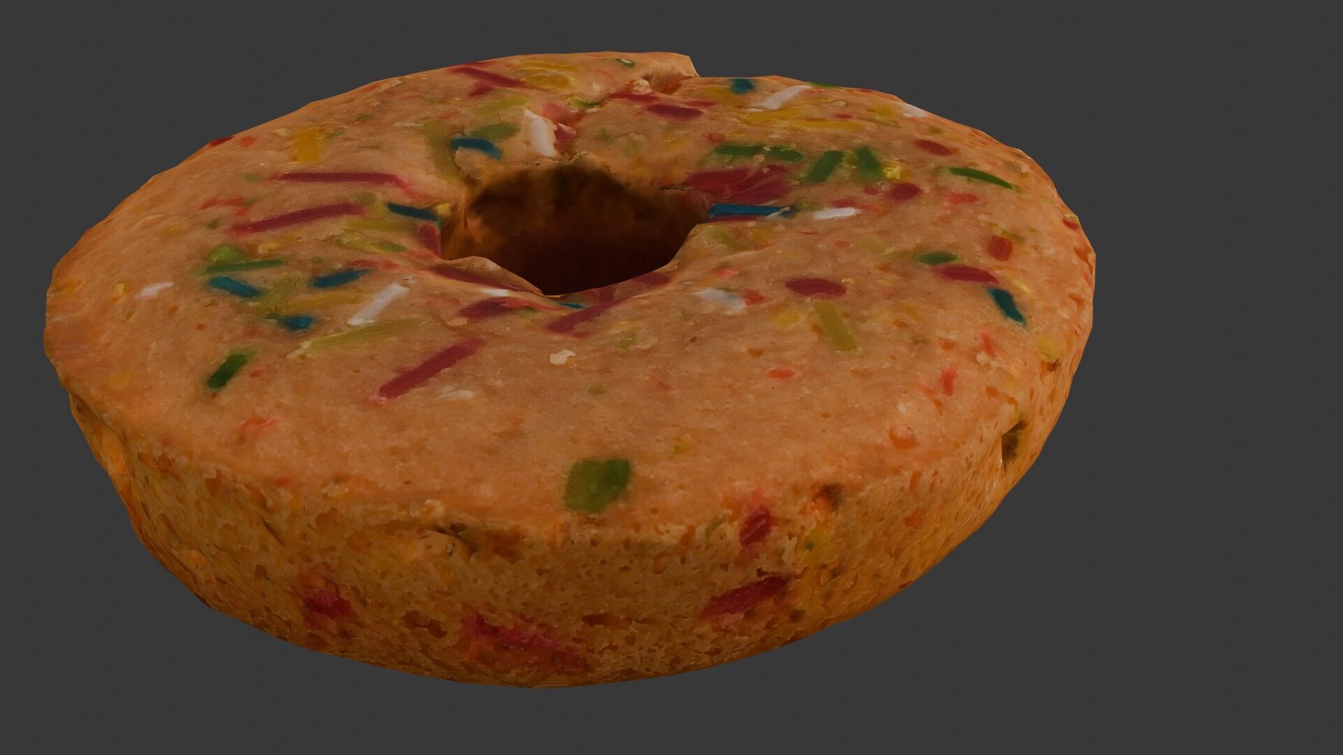 Sprinkle Donut Scan Low-poly 3D model_4
