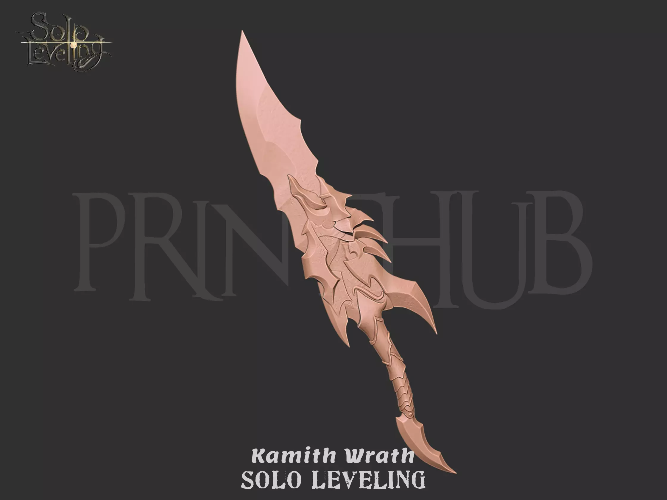 Kamith Wrath Daggers from Solo Leveling cosplay 3D print model