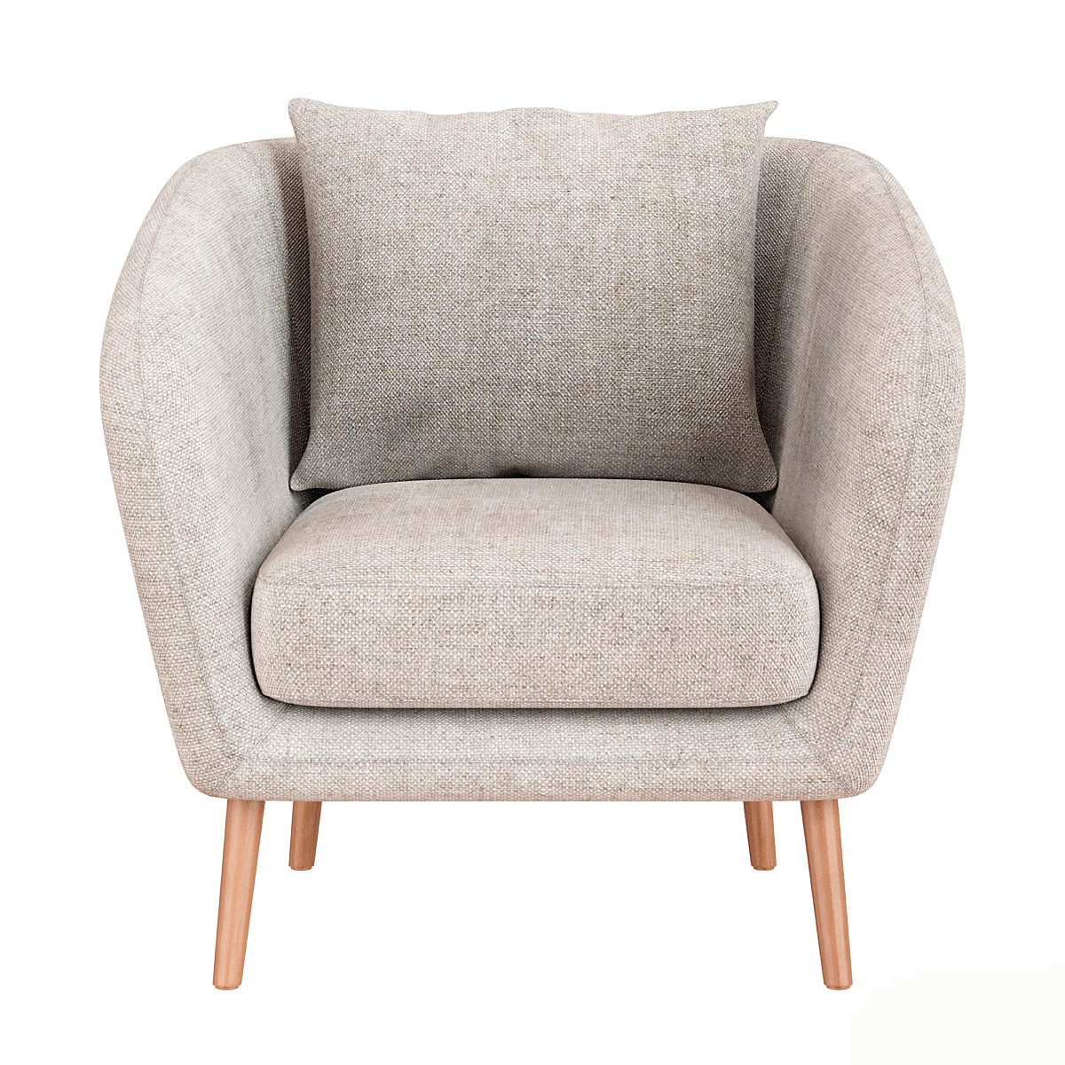 Hanna chair Low-poly 3D model_1