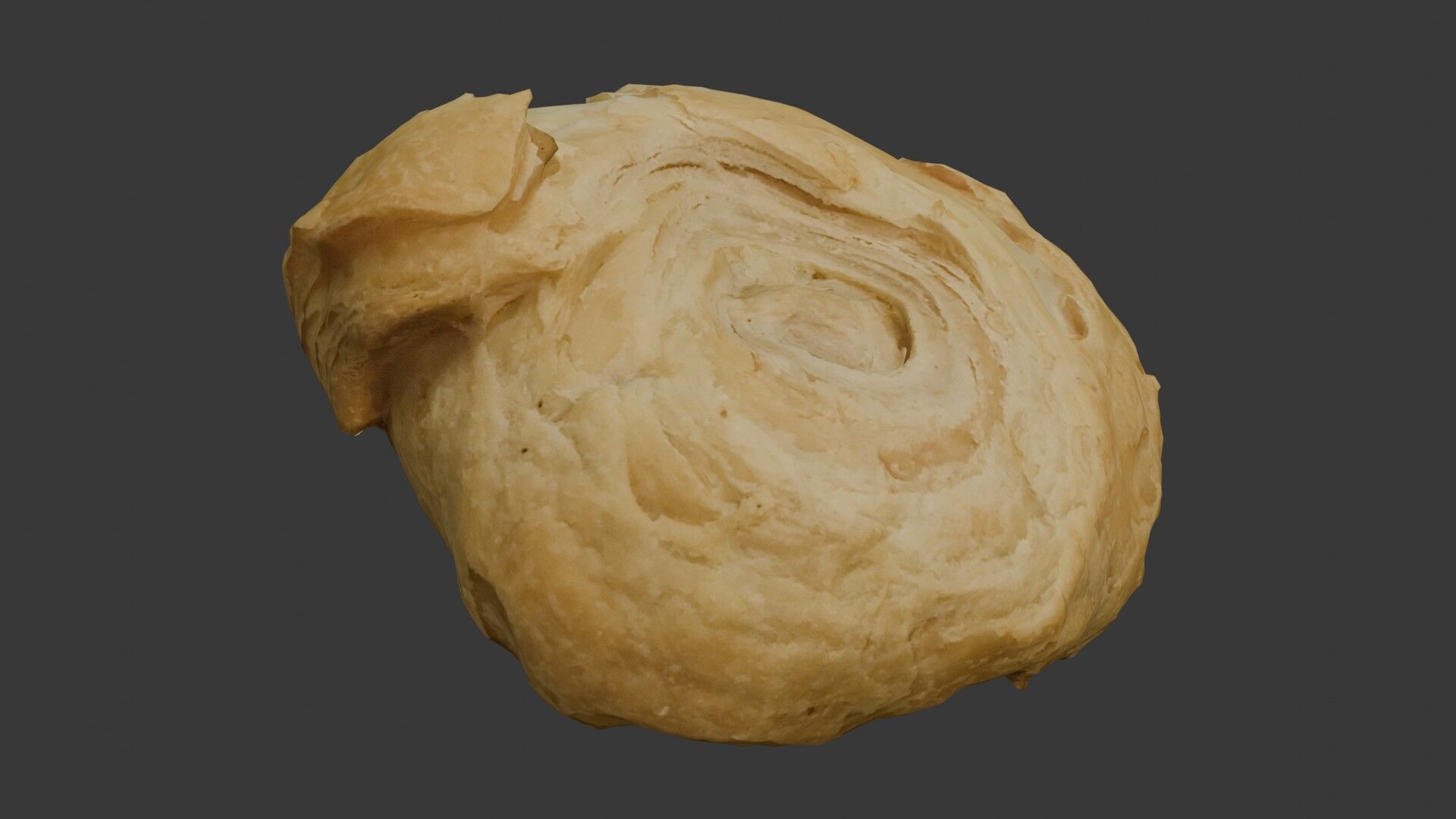 Flaky Pastry Swirl 3D Scan Low-poly 3D model_6
