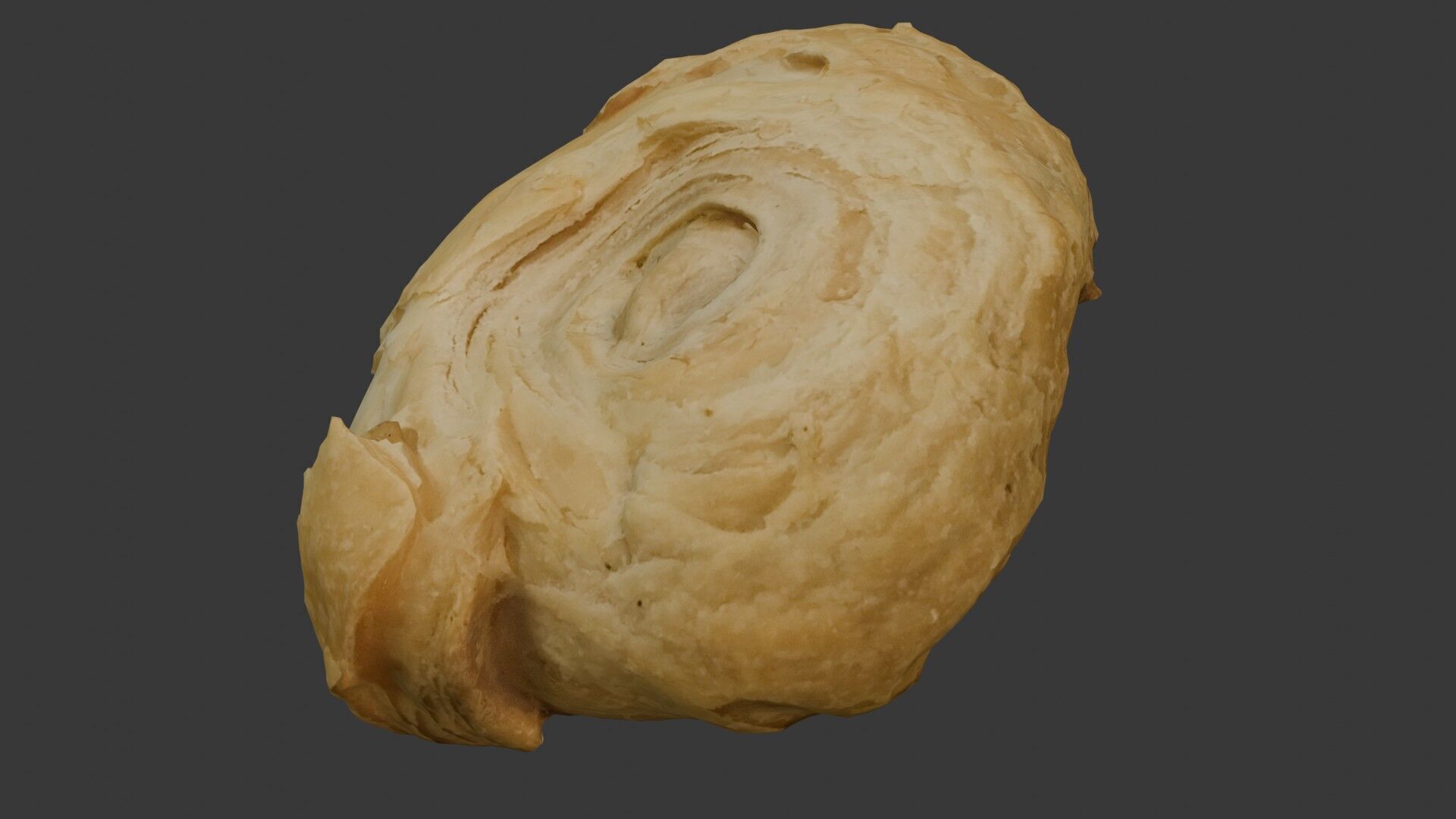 Flaky Pastry Swirl 3D Scan Low-poly 3D model_5