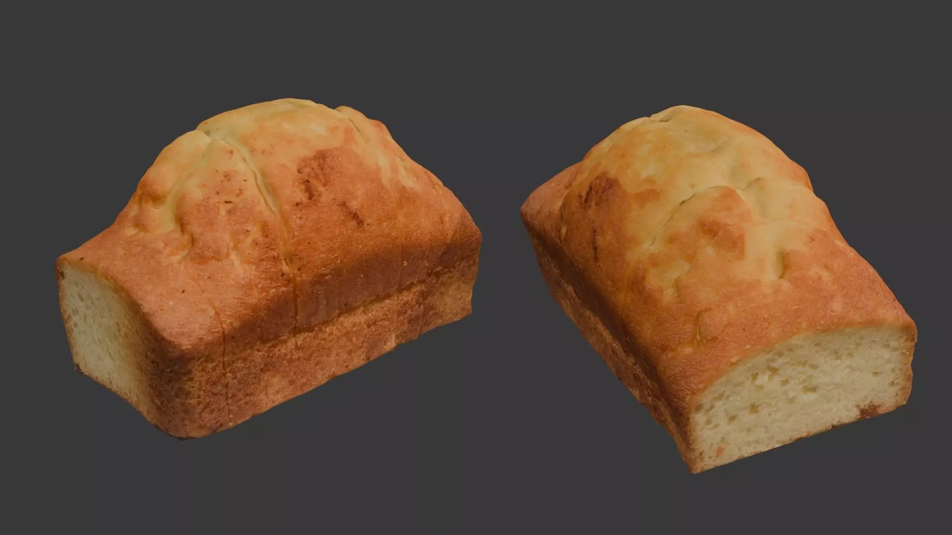 Homemade Bread Loaf 3D Scan Low-poly 3D model_0