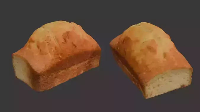 Homemade Bread Loaf 3D Scan