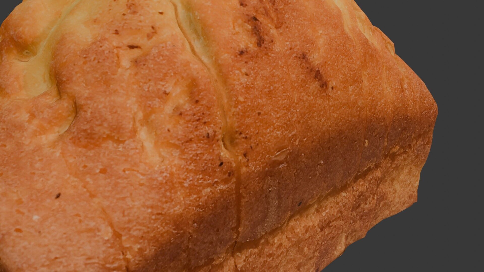 Homemade Bread Loaf 3D Scan Low-poly 3D model_3