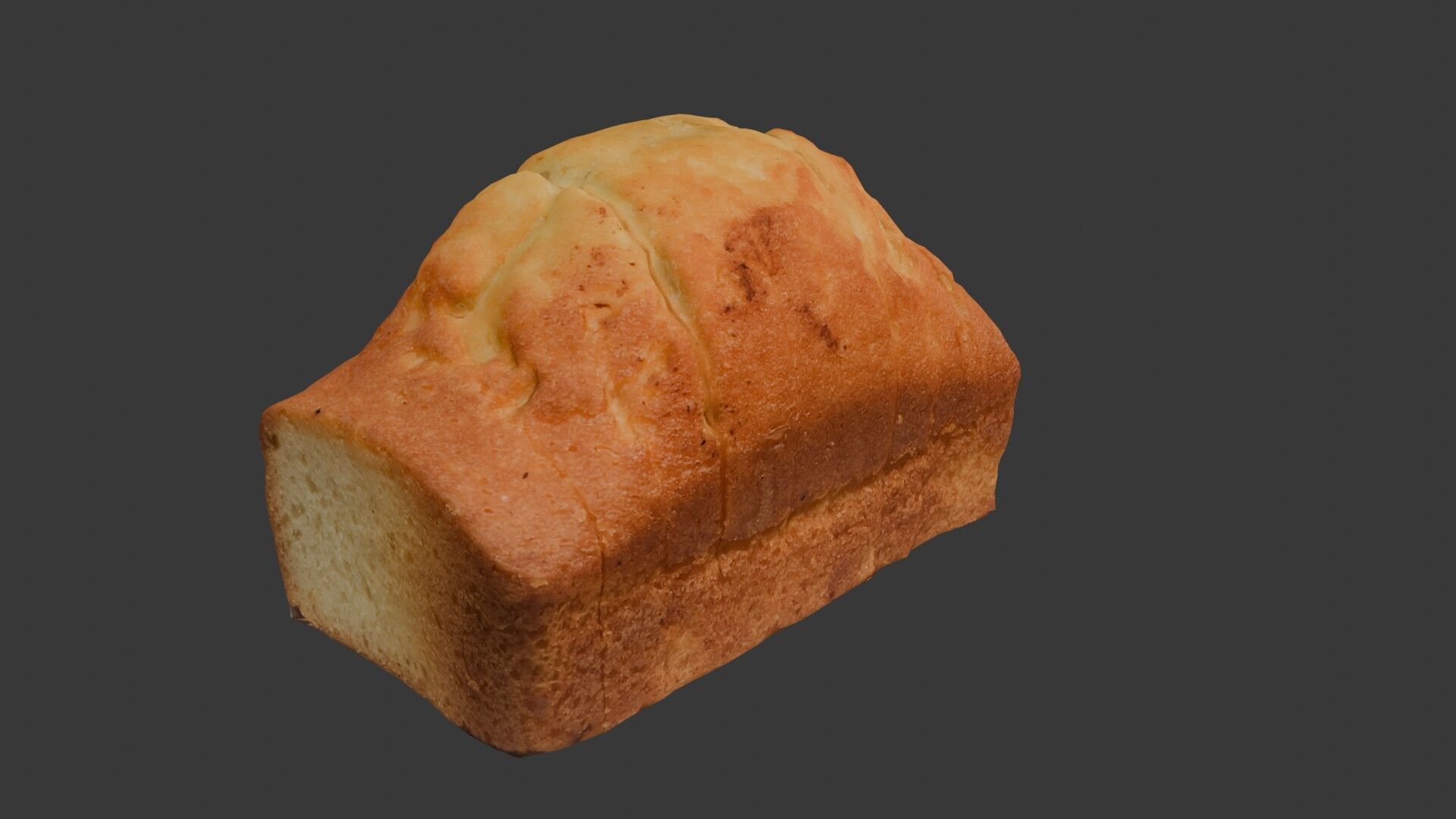Homemade Bread Loaf 3D Scan Low-poly 3D model_1