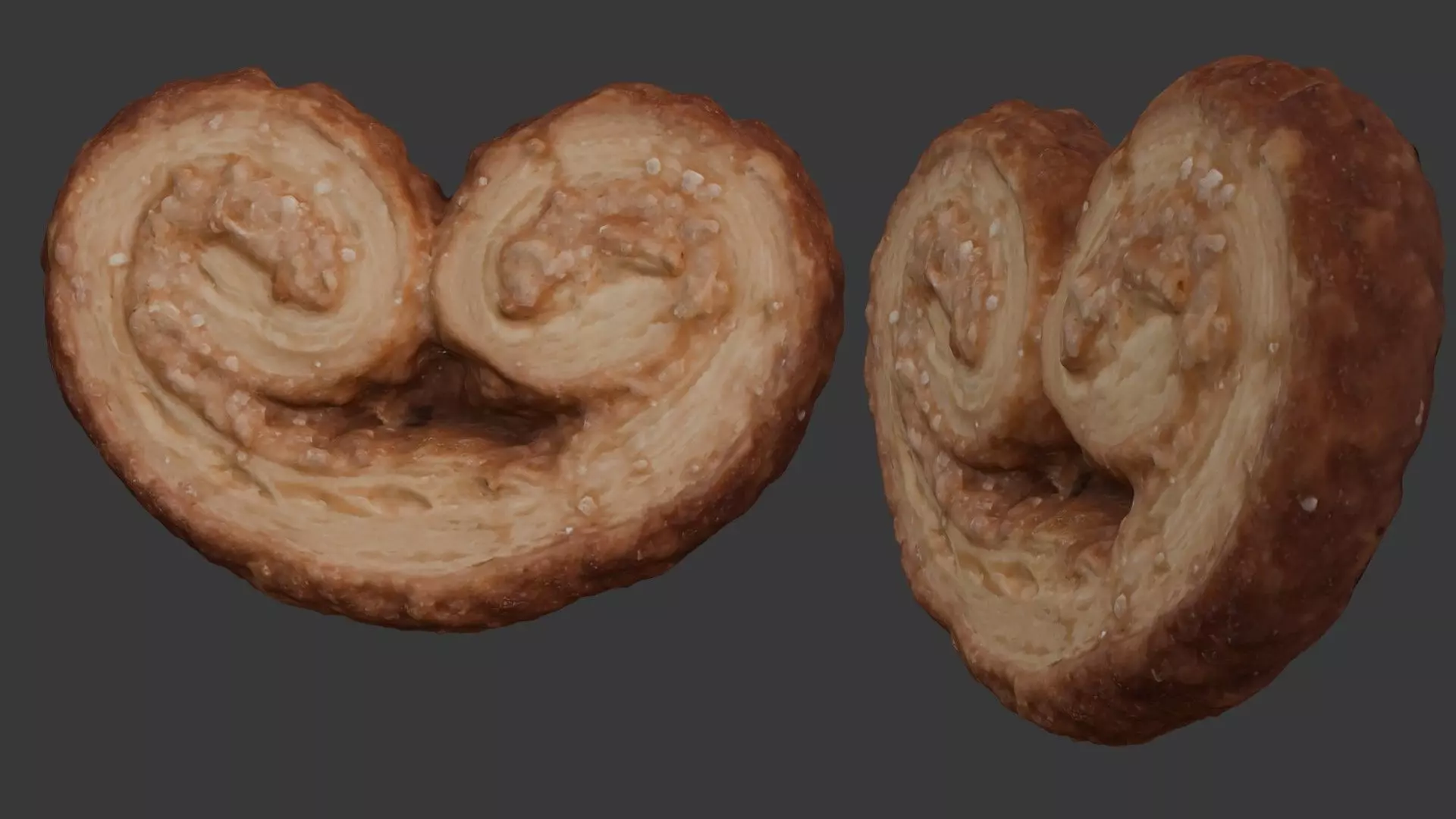 Palmier Pastry 3D Scan Low-poly 3D model
