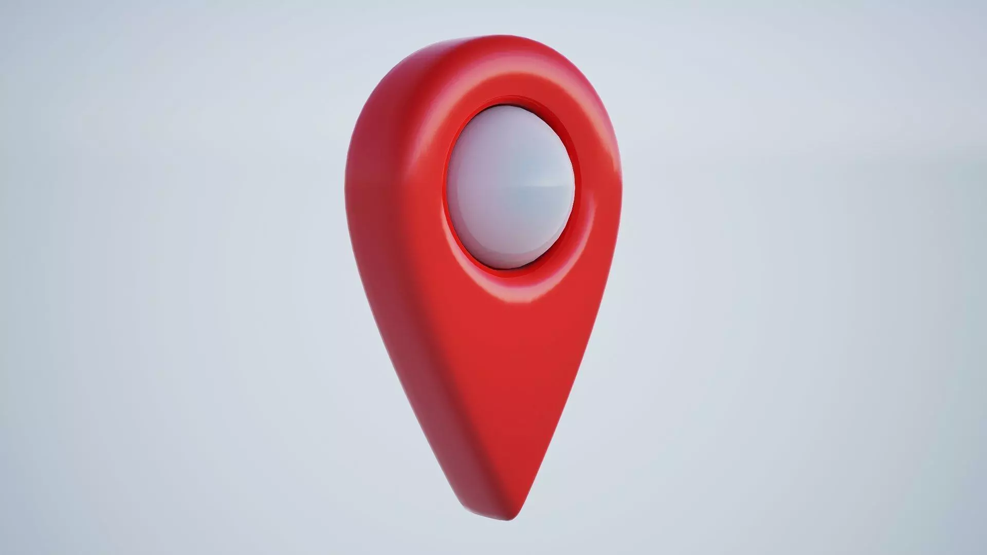 location sign Low-poly 3D model_0