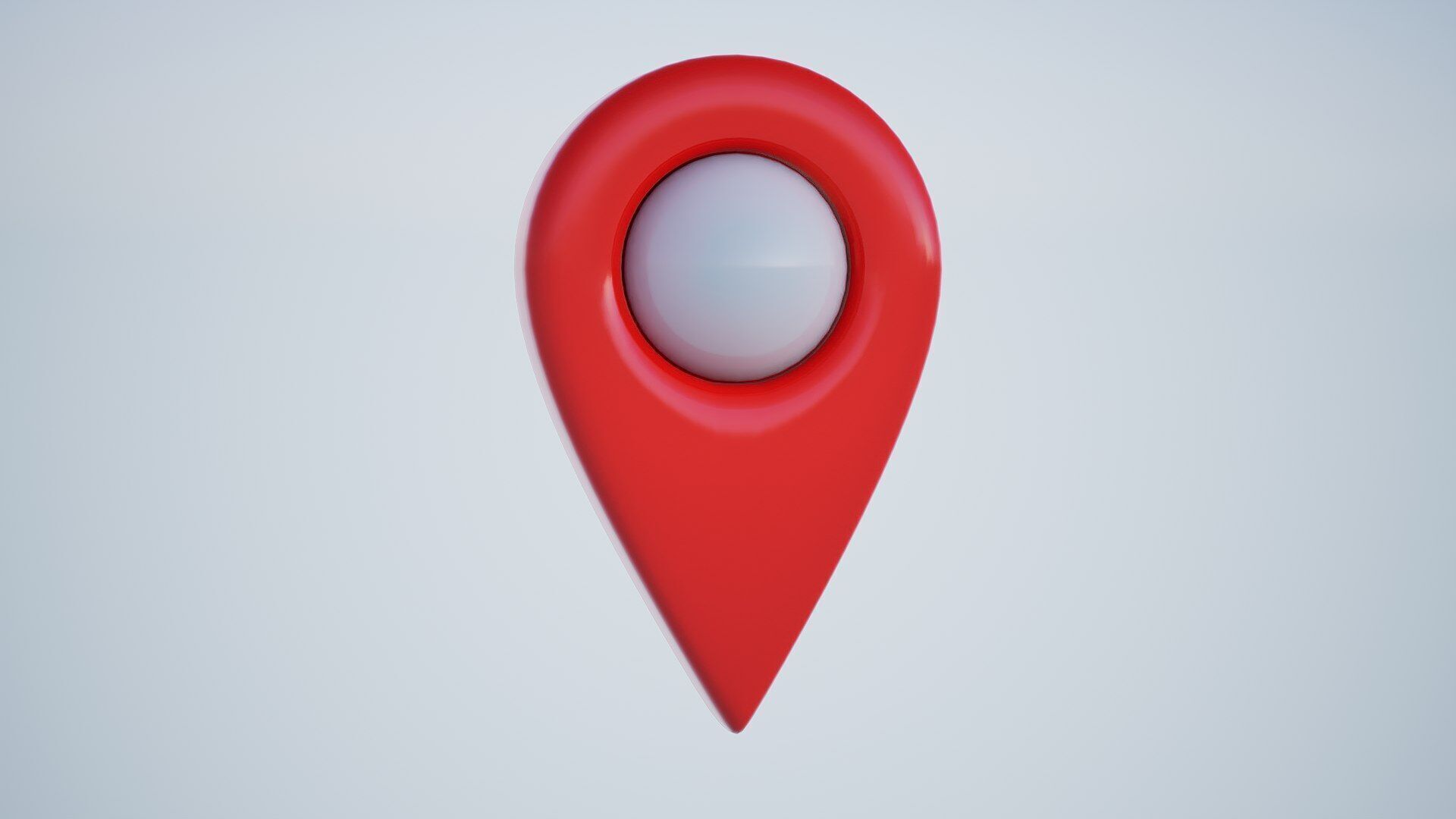 location sign Low-poly 3D model_1