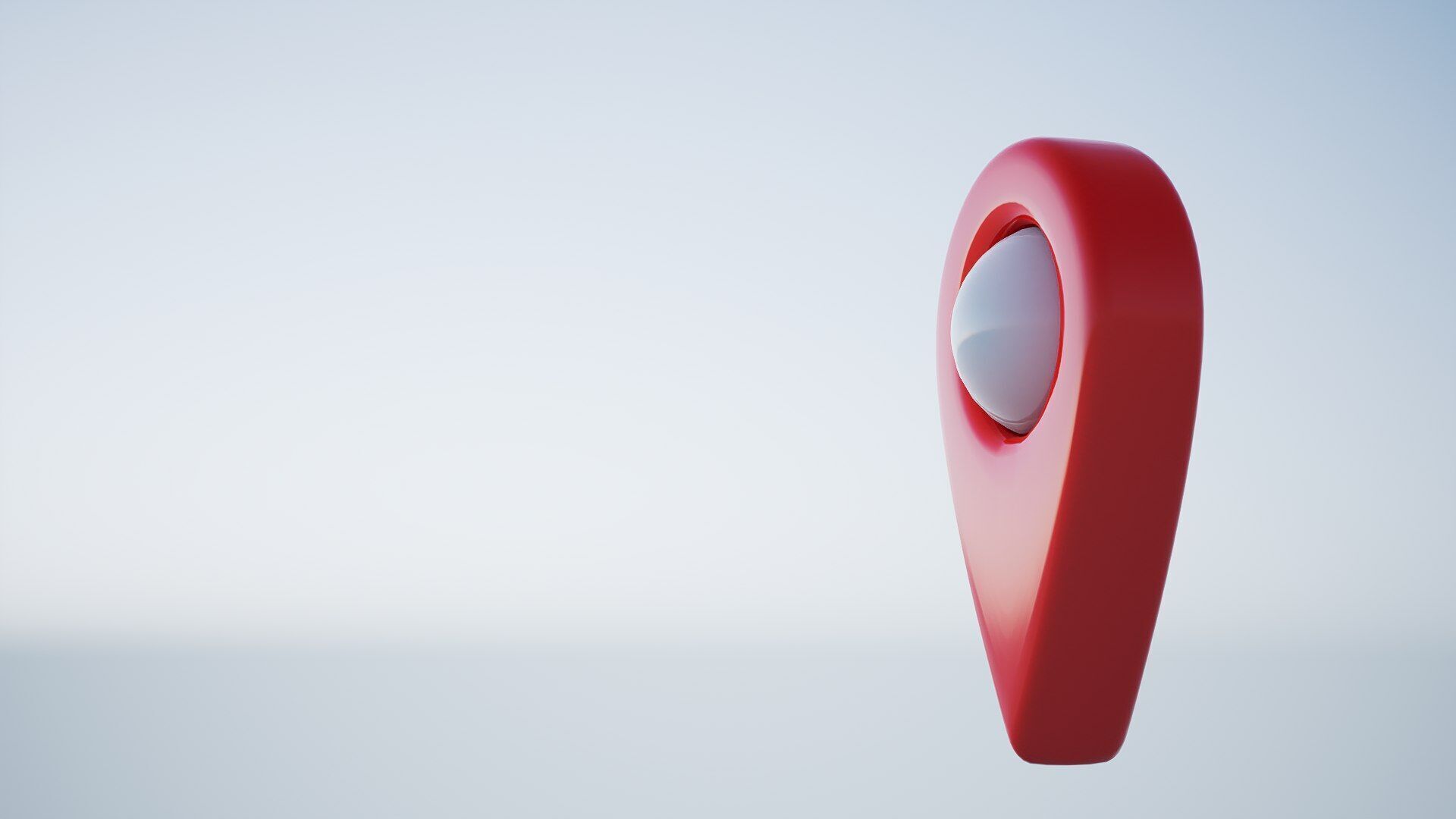 location sign Low-poly 3D model_3