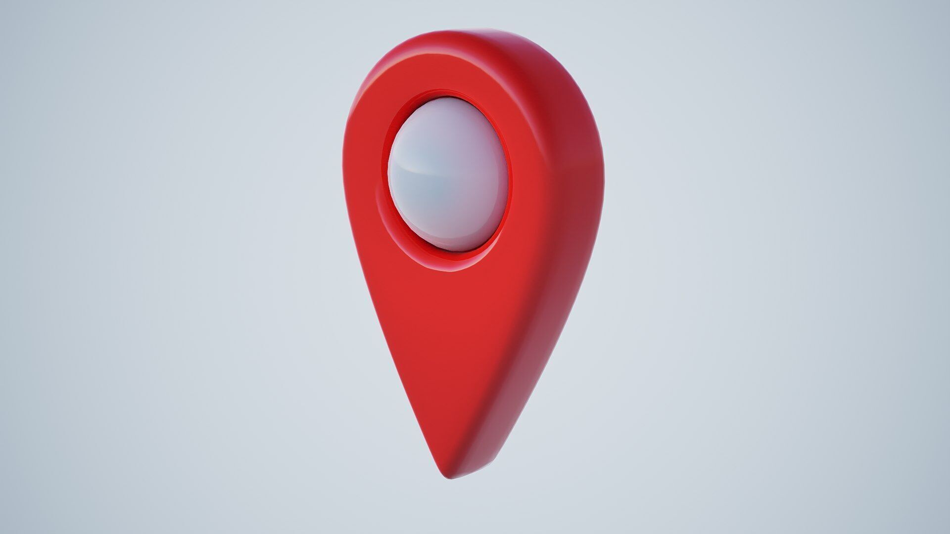location sign Low-poly 3D model_2