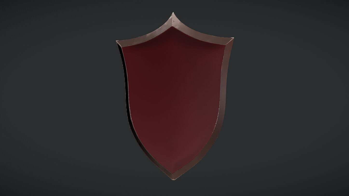 Decorative medieval shield 3D model_3